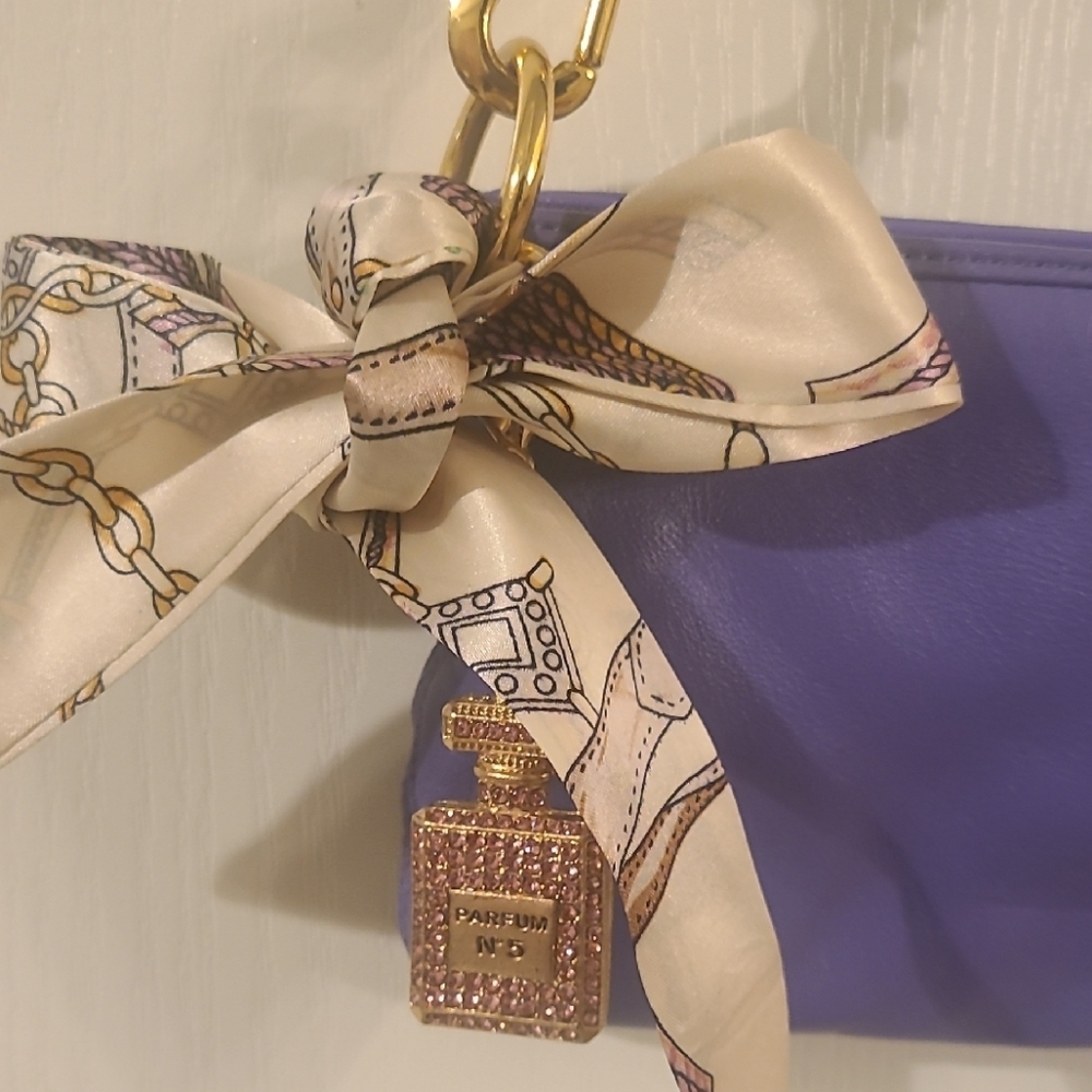 Handbag Charm Keyholder with Twilly Scarf